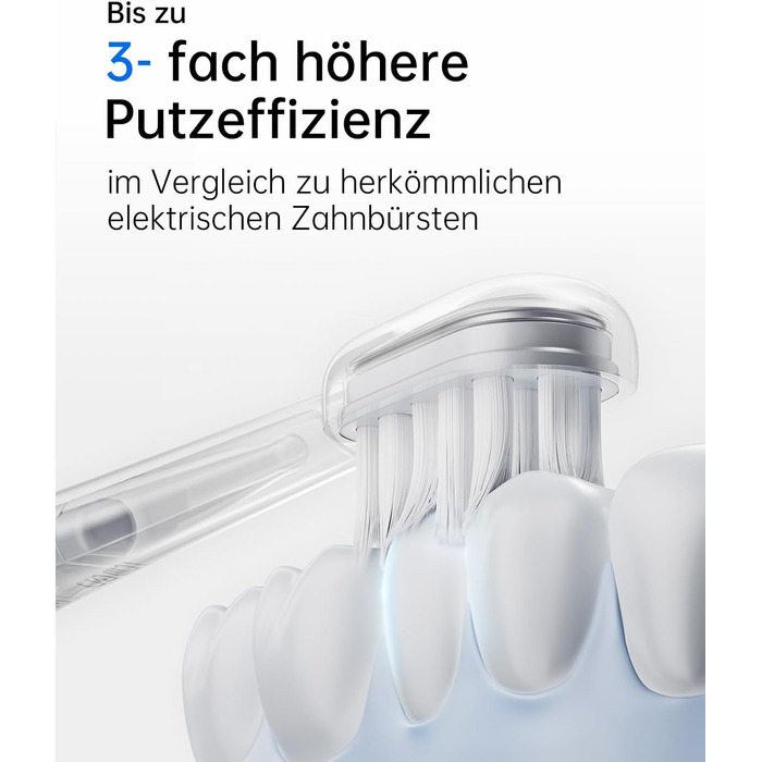 Електрична зубна щітка Laifen Wave, звукова електрична зубна щітка для дорослих з 3 насадками, водонепроникна магнітна акумуляторна дорожня зубна щітка IPX7 (ABS біла) біла 1 шт. (1 упаковка)