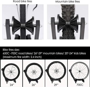 Підлога для велосипеда Hatriel, Стійка для велосипеда Гірський велосипед, Стійка для велосипеда Cube, Складна підставка для велосипеда для дому або велосипедного магазину, для гаража, дому або велосипедного магазину (20-29 дюймів)