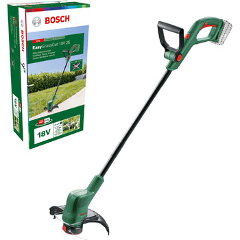 Акумуляторний тример для газону Bosch EasyGrassCut 18V-26 (без акумулятора, живлення 18 В для всієї системи, діаметр ріжучого кола 26 см, в коробці) Легкий акумуляторний тример для газону / без акумулятора