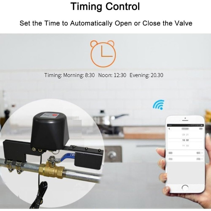 Інтелектуальне управління клапаном, бездротовий пульт дистанційного керування WiFi або Bluetooth, функція таймера, інтелектуальний перемикач поливу для автоматичного відключення газопроводу для води, штепсельна вилка ЄС