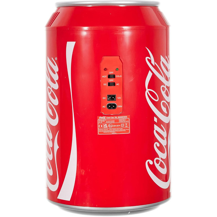 МІНІ-ХОЛОДИЛЬНИК COCA-COLA COOL CAN 10 AC/DC, 9,5 Л, ДИЗАЙН COCA-COLA, 12 В/230 В