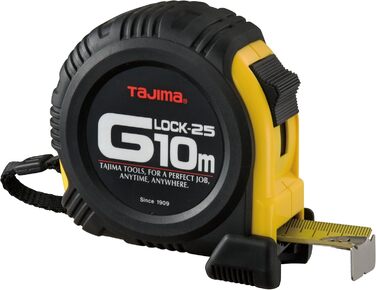 Рулетка Tajima G5PA0MY ajima професійна, ,TAJ-25296,чорна/жовта,10м/25мм 10 м/25 мм чорна/жовта