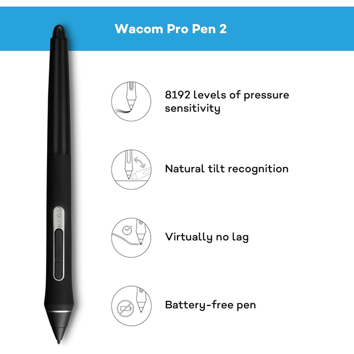 Планшет Wacom Intuos Pro pen розмір M, графічний планшет (в т.ч. стилус Pro Pen 2 з різними наконечниками, підходить для Windows і Apple), Black M 2-го покоління