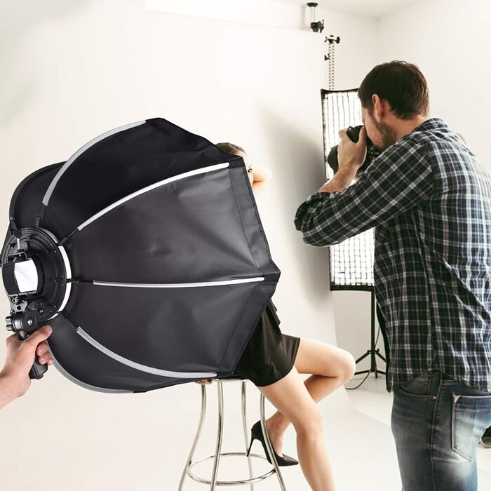 Фотографія Фото Відео Студія Softbox Flash Light Світлорозсіювач освітлення Ks65 65 см Портативний універсальний ліхтарик з перекидним спалахом Softbox для камери Верхній ліхтарик