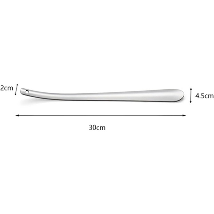 Ріжк для взуття з довгою ручкою 12 дюймів, міцний і довговічний, легкий для перенесення ріг для взуття з нержавіючої сталі, допоміжна ложка для лінивого взуття, для людей похилого віку, чоловіків, жінок і дітей