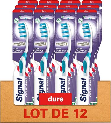 Зубна щітка Dure, 12 шт. , Integral 8 Soin Complet, для ідеальної гігієни порожнини рота, підлягає вторинній переробці (12 шт. ) Integral 8 Intensive Care 12 шт. (1 упаковка)