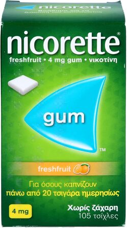 НІКОРЕТТЕ 4 мг жувальна гумка зі свіжих фруктів 105 шт.