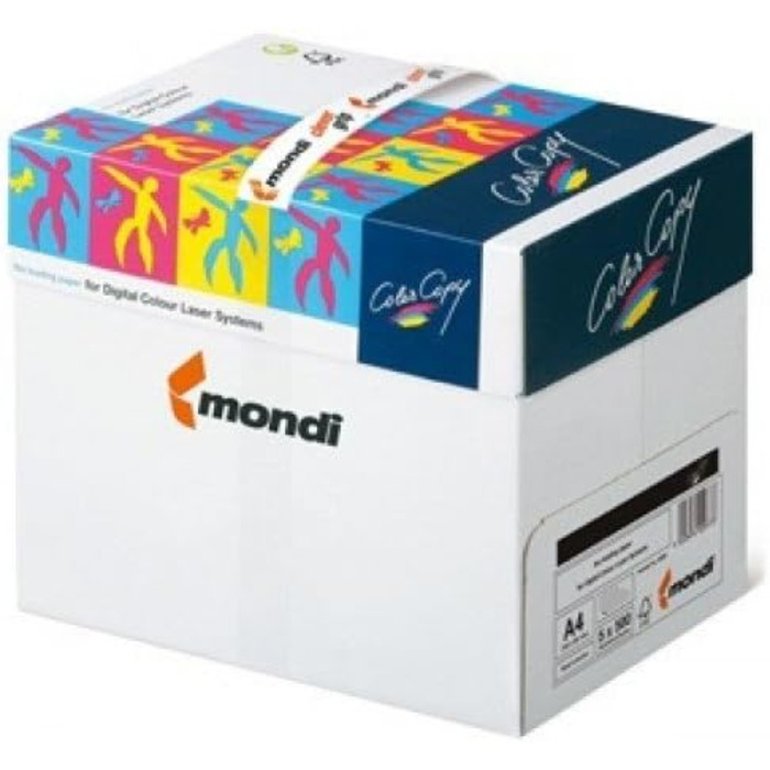 Кольорова копія / папір для друку Mondi, A4, 100 г/м, 5 000 аркушів, 2 коробки