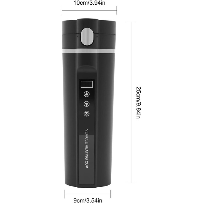 Автомобільний чайник з нержавіючої сталі 12 В/24 В, електричний туристичний чайник 450 мл для кави/чаю/молока, прикурювач з контролем температури, без BPA, ідеально підходить для подорожей