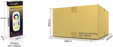 Контролер Miboxer Milight 2.4G 4-зонний сенсорний пульт дистанційного керування FUT092 RGBCCT для світлодіодних продуктів