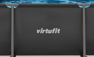 Прямокутний басейн VirtuFit Frame - Frame Pool - Frame Pool - 300 x 210 см - Включає фільтруючий насос і картридж - Швидке встановлення