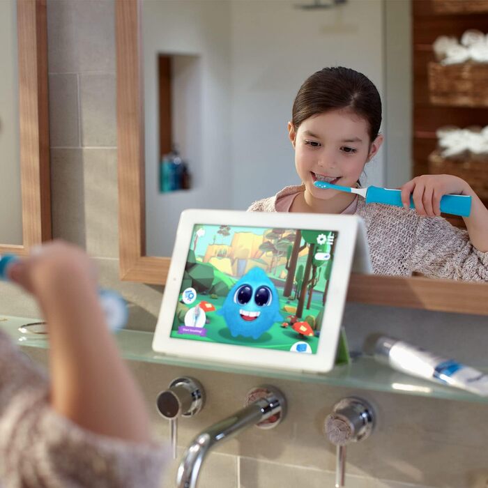 Електрична зубна щітка Philips Sonicare for Kids звукова зубна щітка з таймером, підтримкою додатків і Bluetooth (модель HX6322/04)