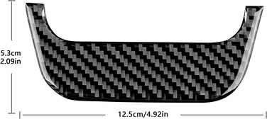 Автомобільний ящик для зберігання з вуглецевого волокна Передній підлокітник Ручка Смуга Обшивка Наклейка Інтер'єр Сумісний з BMW 5 Series M5 E39 1998-2003 Аксесуари (чорний)