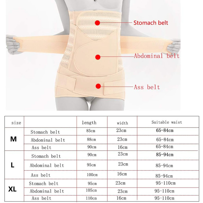Пов&39язка на живіт після народження Високоеластичний жіночий 3 в 1 Пов&39язка на живіт Пов&39язка на живіт для вагітних Абдомінальний пояс Післяпологова підтримка Сітка Хороша прохідність Післяпологова підтримка Apricot M