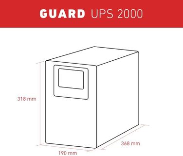 Захист джерела безперебійного живлення Accurat UPS 2000-2000 ВА / 1800 Вт, змінний струм, LCD, RS232, система охолодження акумулятора, USB-B - онлайн ДБЖ, система ДБЖ