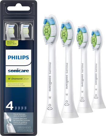 Змінні насадки для щітки Philips Sonicare DiamondClean, HX6064/65, технологія щіткової синхронізації, біла серія 4