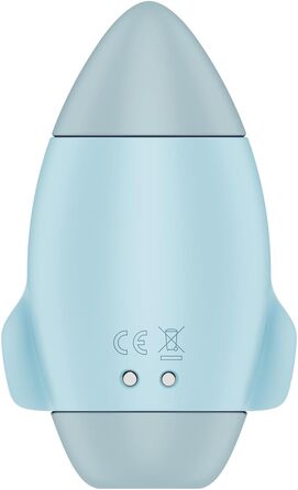 Контроль місії Satisfyer 10 см Подвійний повітряно-імпульсний вібратор Для початківців 2-в-1 - хвилі тиску та вібрація Акумуляторна батарея Водонепроникний (IPX7) Силікон, колір блакитний