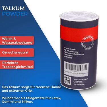Тальк Пудра 500 г для рукоділля, домашнього господарства та відпочинку I Шейкер для тальку Шейкер для латексу, силікону та гуми I Тальк Пудра Мультиупаковка (1)