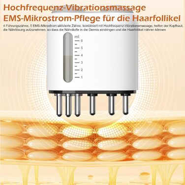 Аплікатор олії для волосся, електрична масажна щітка для шкіри голови 2 в 1 та аплікатор олії для волосся, гребінець для волосся для масажера шкіри голови та догляду за ростом волосся, для лікування волосся Медицина з ефірними оліями сироватка