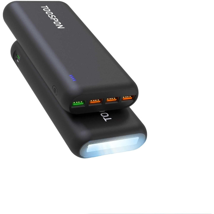 Портативний зарядний пристрій 50000mAh, 22.5 Вт, з 4 USB-виходами та вбудованим ліхтариком, USB-C швидка зарядка