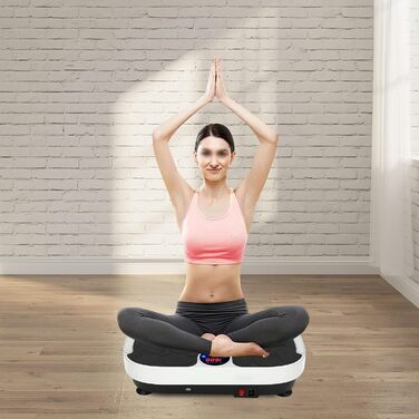 Фітнес-обладнання Mini Vibration Plate з пультом дистанційного керування Bluetooth Світлодіодний дисплей Сучасний дизайн у сріблястому кольорі 99 рівнів 3 зони тренувань вантажопідйомність 120 кг