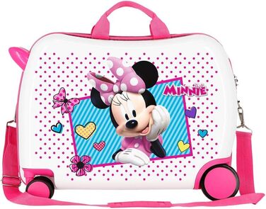 Дитяча валіза Disney Enjoy Minnie Icon рожева 50x38x20 см з твердою оболонкою ABS комбінований замок 34L 2.3 кг 4 колеса ручна поклажа різноспрямована Minnie