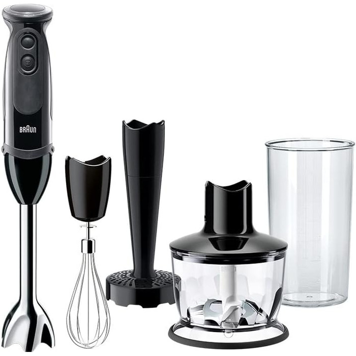 Кухонний міксер Braun Household MultiQuick 5 MQ 5237 BK 0,5 л ручний блендер чорний 1000 Вт 1000 Вт 5237BK 4 Аксесуари Single