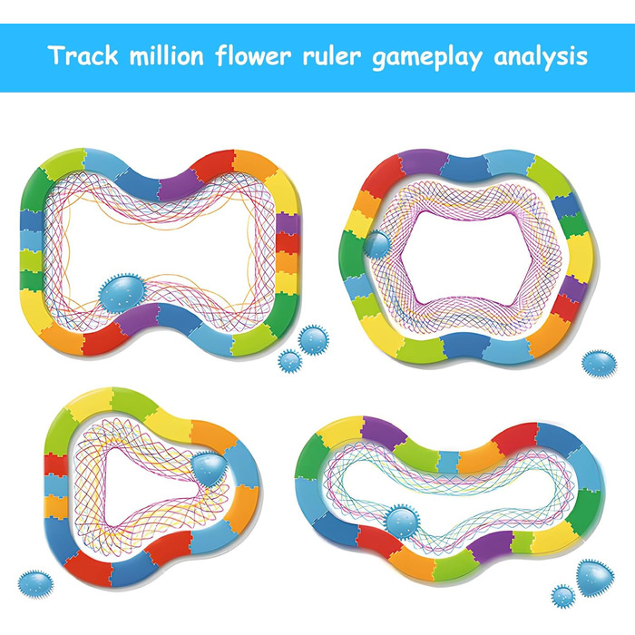 Набір для малювання спірографом PokeAir, багатобарвна іграшка для малювання спіраллю, набір для малювання спірографом зроби сам, багатофункціональний інструмент для малювання спірографом, набір іграшок для малювання для дітей та дорослих