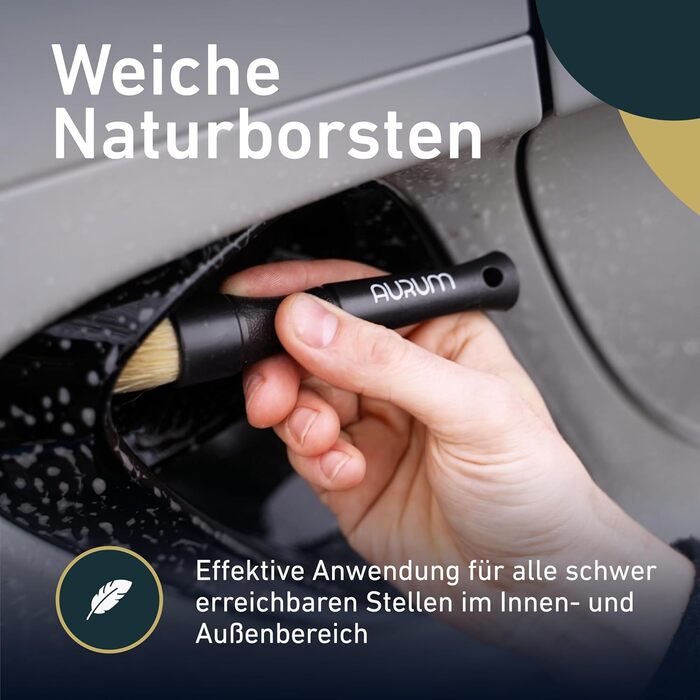 Набір щіток для детейлінгу преміум-класу Aurum-Performance - Ультрам'які щітки для чищення автомобіля для дбайливого та професійного догляду за автомобілем - для високочутливих поверхонь (набір з 2, ) (Essential)
