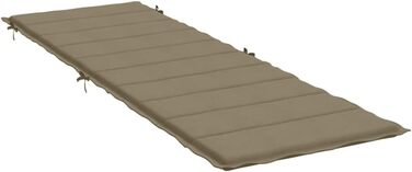 Подушка для шезлонгу ZEYUAN Melange Taupe 186x58x3 см Тканина, Подушка для шезлонга, Подушка для шезлонга, Подушка для шезлонга, Подушка для лави, Подушка для стільця для високих стільців, Подушки для шезлонга - 4002484