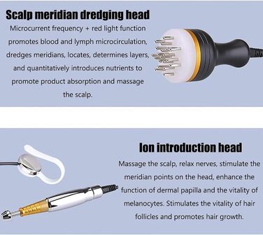 Діагностична система шкіри голови, аналізатор шкіри голови волосся з 4 різними функціональними головками, функцією налаштування часу та кількома режимами за бажанням, для жирного волосся, витончення волосся, свербіння голови