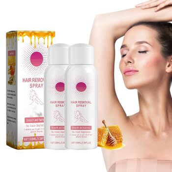 Пінка для видалення волосся Belle Body, крем-спрей для видалення волосся Gentle Honey Mousse, спрей для видалення волосся з бджолиного воску, пінка для депіляції спрей для видалення волосся для жінок і чоловіків (2 шт. )