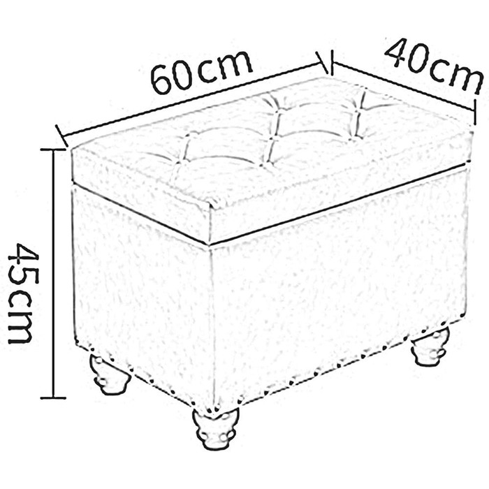 Табурет для ніг пуф з м'яким шкіряним сидінням, прямокутна дерев'яна лавка для вітальні, коробка для зміни взуття з кришкою, максимальне навантаження 150 кг Коричневий