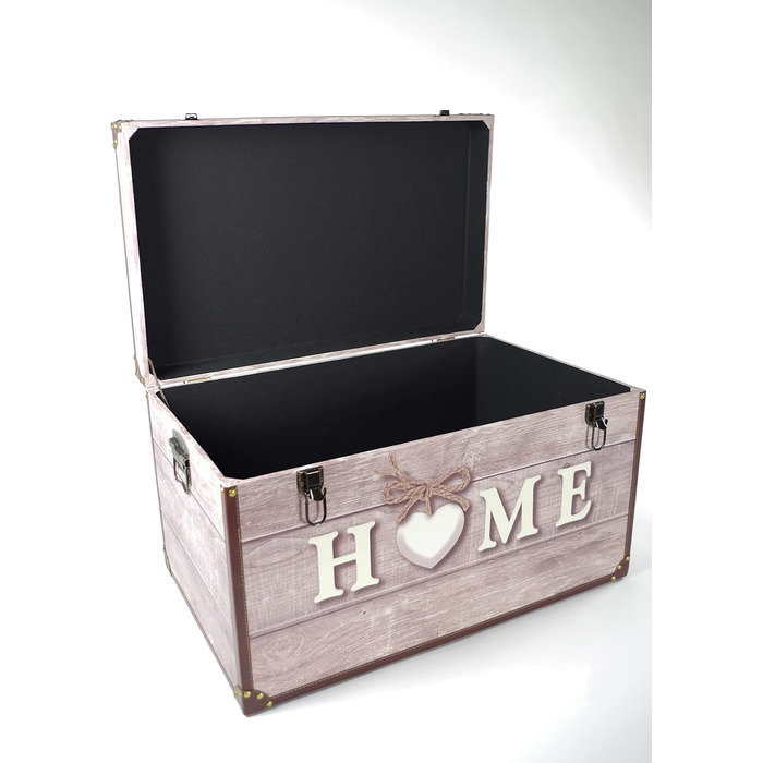 Ящик для зберігання Kobolo Chest - Home - з дерева та штучної шкіри 68x42x40 см