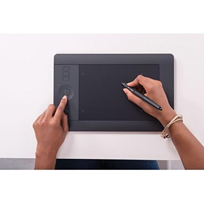 Графічний планшет Waco Intuos Pro Pen Size Graphics Tablet (в т.ч. стилус Pro Pen 2 з різними наконечниками, підходить для Windows і Apple), чорний (S, 1-го покоління)