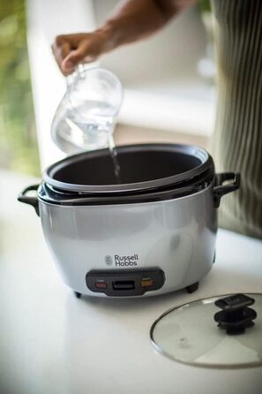 Рисоварка Russell Hobbs XL 5 л з пароваркою MaxiCook (функція підтримки тепла, каструля з антипригарним покриттям, рисова ложка та мірна чашка, мультиварка для овочів та риби тощо) 23570-56