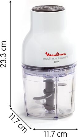 Подрібнювач Moulinex Moulinette Essential DJ5201 3-в-1, змішування та різання, система кришок під тиском 300 Вт, ємність 0,4 л