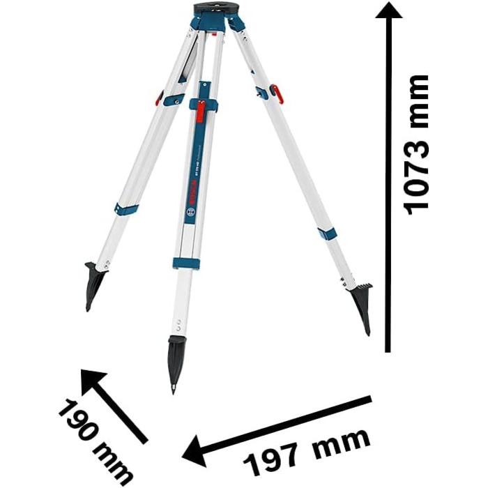 Будівельний штатив Bosch Professional для лазерів і нівелірів BT 170 HD (висота 107-165 см, різьба 5/8')