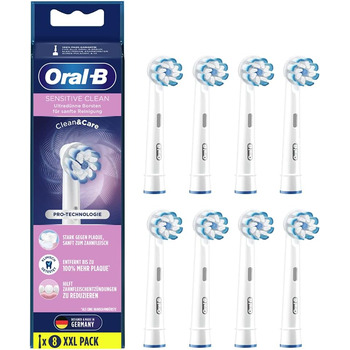 Щітки Oral-B Sensitive Clean для електричної зубної щітки, 8 шт. , дбайливе чищення зубів, ультратонка щетина, насадка для зубних щіток Oral-B