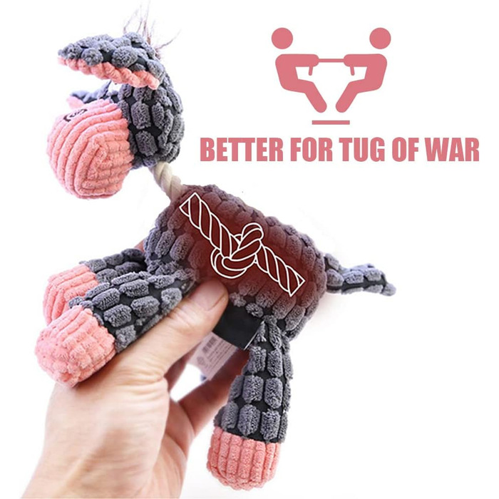 М&39яка іграшка для собак Speedy Panther Donkey для маленьких і середніх собак, Squeaky Dog Toy, плюшеве цуценя