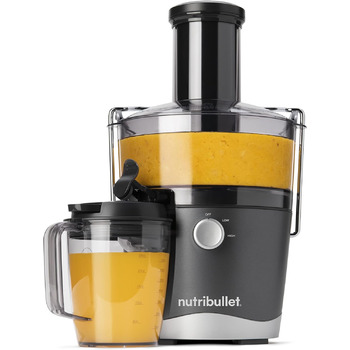 Соковижималка nutribullet, холодна соковижималка, екстрактор для фруктів і овочів, соковижималка для фруктів, щоденне використання, легко чиститься, контейнер для м'якоті 1,5 л, NBJ100G, чорне видання 2022 року