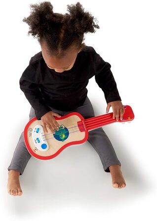 Дерев'яна музична іграшка Baby Einstein Hape Magic Touch Ukulele, 30 мелодій, 2 режими гри та регулювання гучності, від 12 місяців Ukulele Red