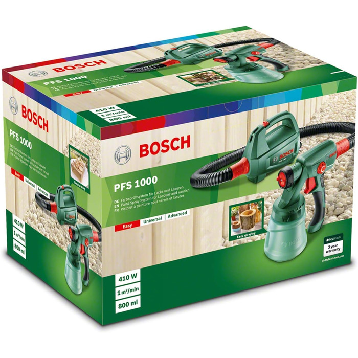 Електричний фарборозпилювач Bosch PFS 1000 (для фарби по дереву, в коробці)