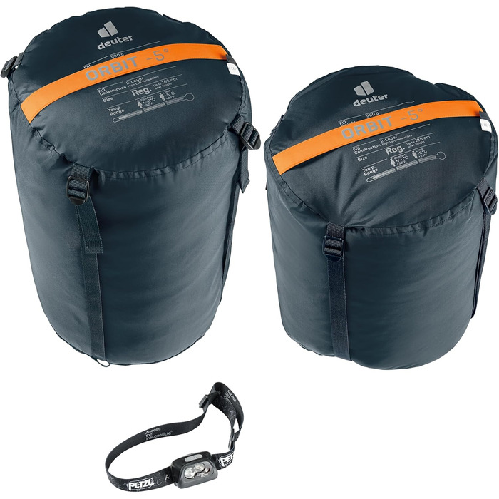 Спальний мішок deuter Orbit -5 3701424 каштаново-чорнильний Права блискавка