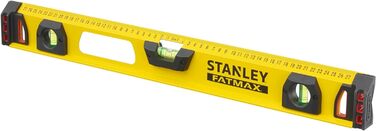 Рівень Stanley FatMax I-Profile spirit level II (довжина 60 см, 2 вертикальних циліндра/1 горизонтальний циліндр, алюміній) 1-43-553