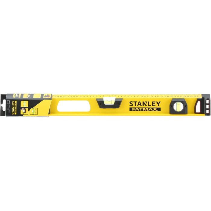 Рівень Stanley FatMax I-Profile spirit level II (довжина 60 см, 2 вертикальних циліндра/1 горизонтальний циліндр, алюміній) 1-43-553