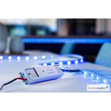 Світлодіодний контролер Homematic IP Smart Home RGBW, непряме освітлення, керує світловими стрічками. Світлодіодні стрічки через додаток, Google Assistant і Alexa, Світлодіодний контролер 157662A0 - RGBW