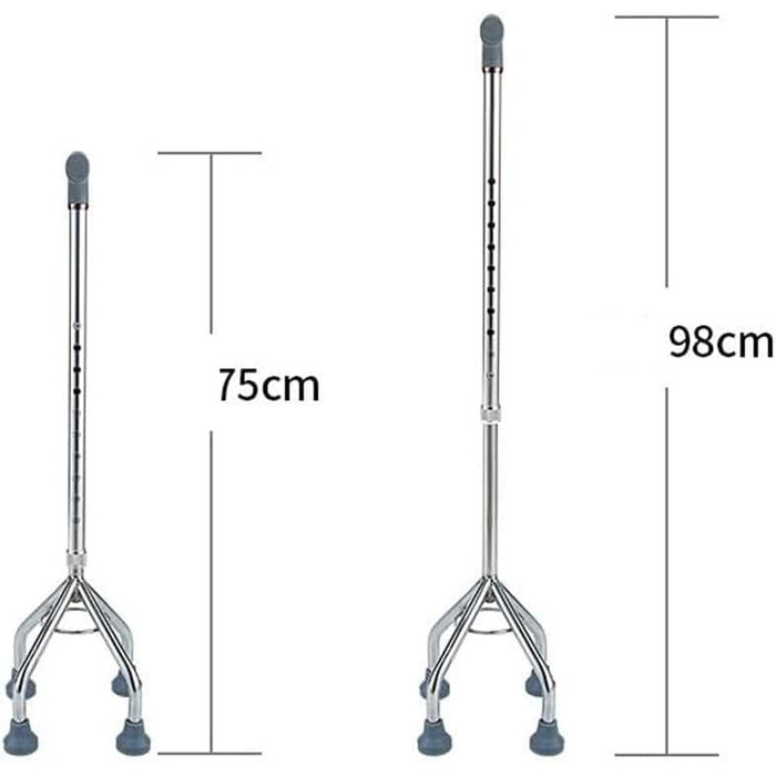 Тростина для літніх людей, чотиринога палиця для ходьби, допоміжний засіб для ходьби, палиця для ходьби, нековзна квадратна палиця, легка телескопічна допоміжна милиця, маленький подарунок