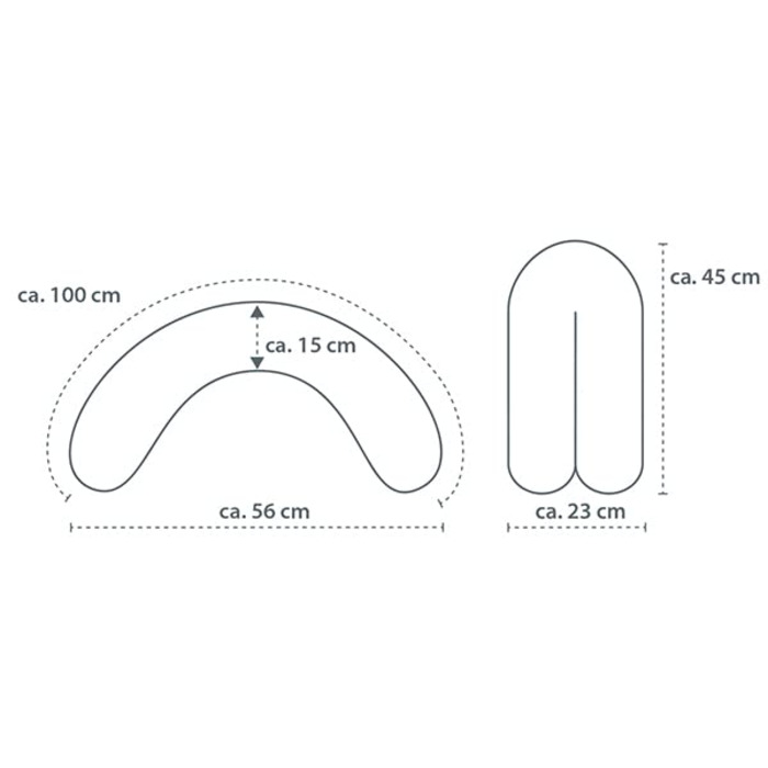 Подушка Theraline для недоношених дітей 100 х 15 см, бежева