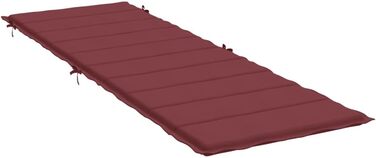 Подушка для шезлонгу ZEYUAN Melange Wine Red 186x58x3 см Тканина, Подушка для шезлонга, Подушка для шезлонга, Подушка для шезлонга, Подушка для лави, Подушка для стільця для високих стільців, Подушки для шезлонга - 4002485